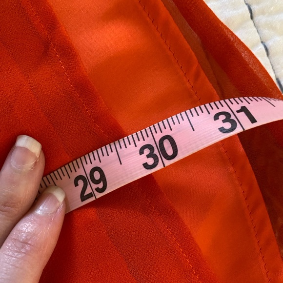 Bebe Bright Orange Party Halter Silky Cocktail Dress - Picture 13 of 14